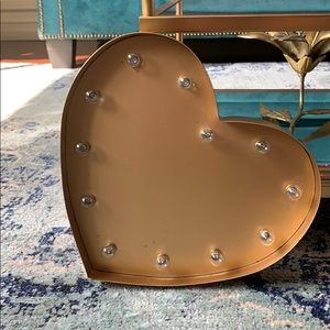 Decorative gold heart